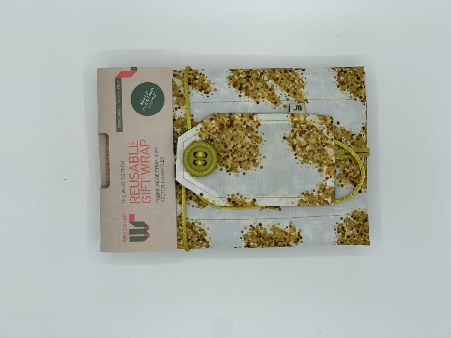 Wrag Wrap's Reversible Crackle Wrap - Glitter Scribble print